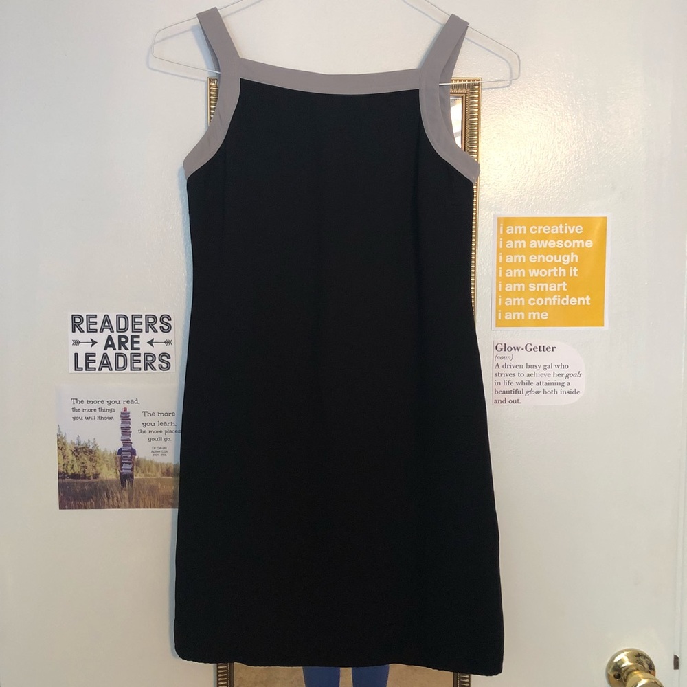 Loft Little Gray and Black Dress
